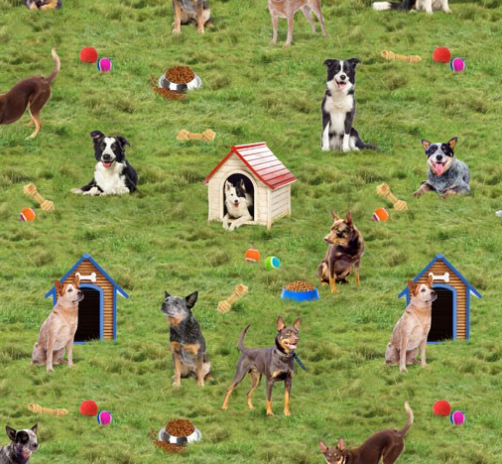 Herding Dogs Fabric