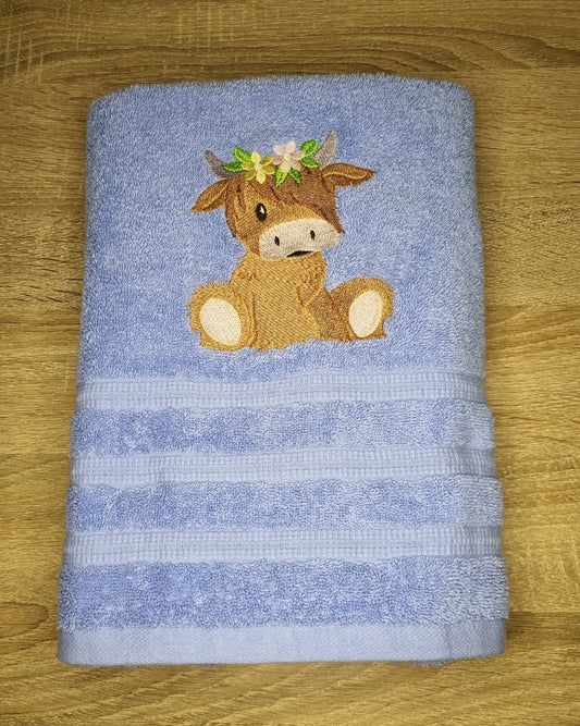Highland Cow bath towel
