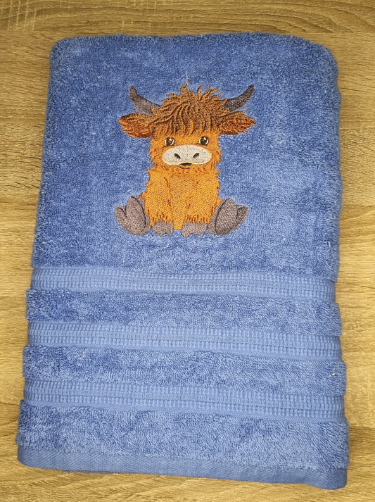 Highland Cow bath towel
