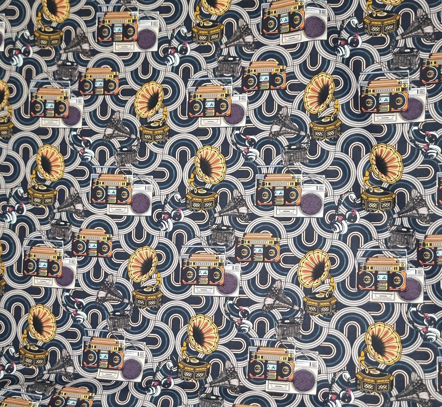 Retro Music Fabric