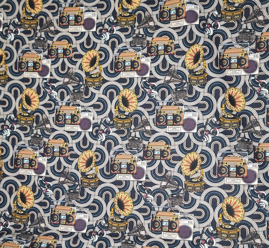 Retro Music Fabric