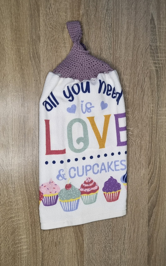 All you need is love & cupcakes hand towel