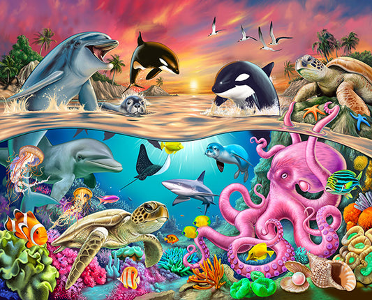 Sea World Fabric Panel