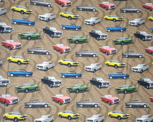 Vintage vehicles Falcons Fabric