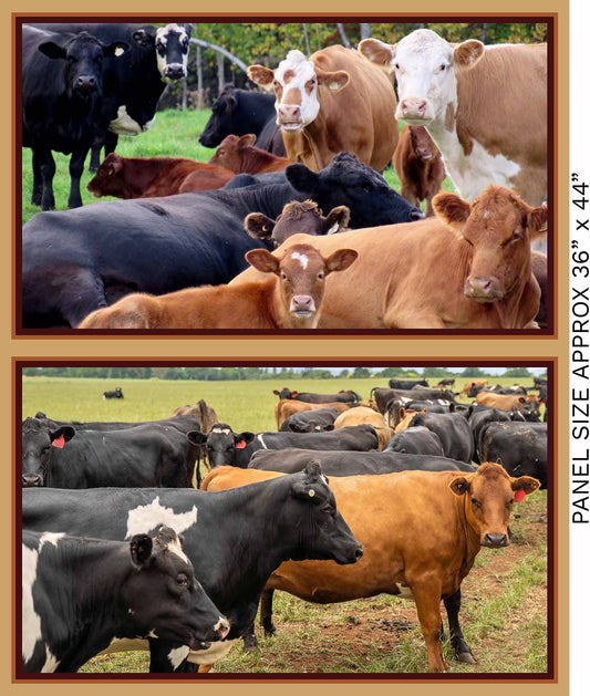 Cow Fabric Panel