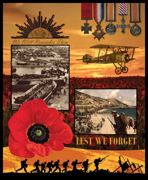 War Remembrance Fabric Panel
