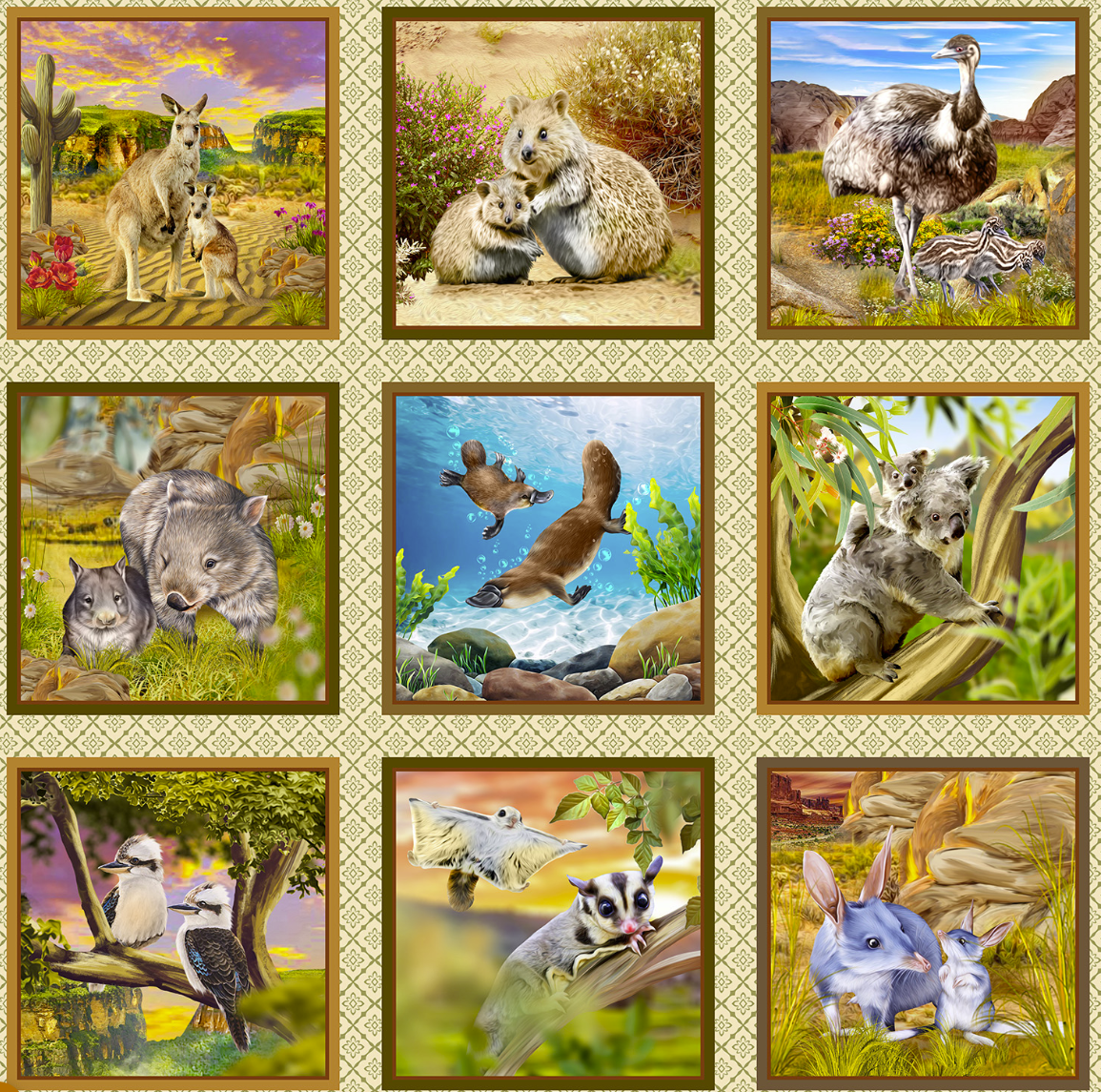 Outback Magic Fabric Panel Block