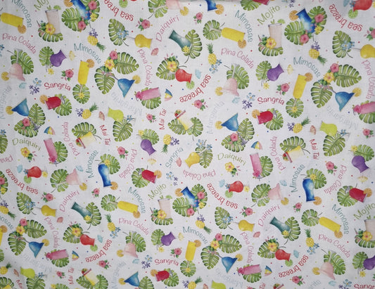 Tropical drinks Fabric