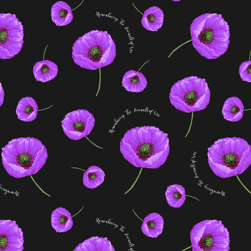 Animals of War poppy Fabric