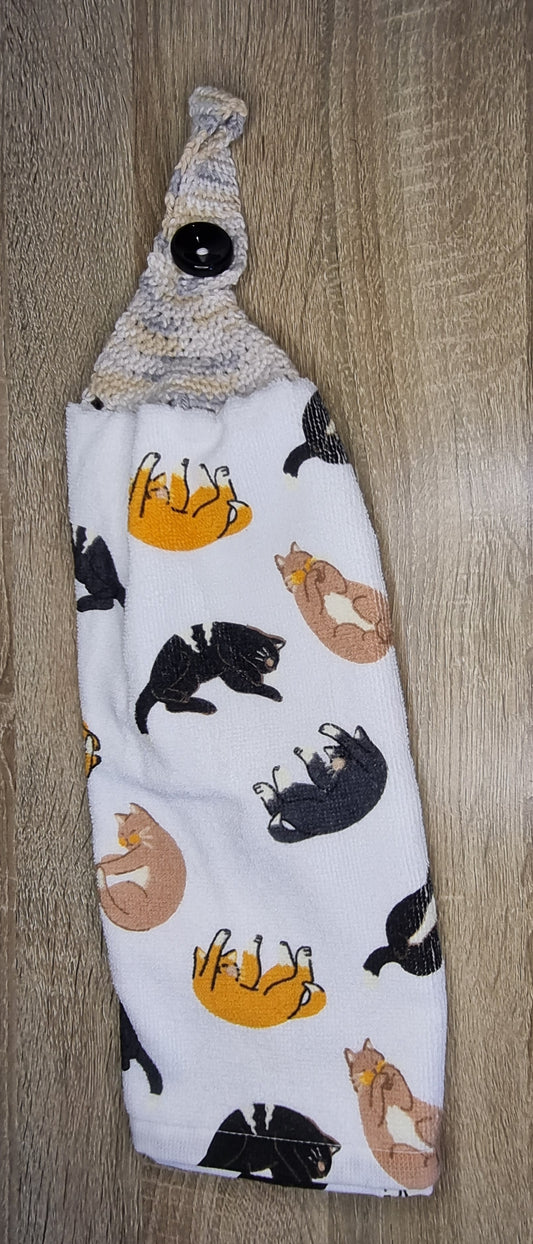 Cat hand towel