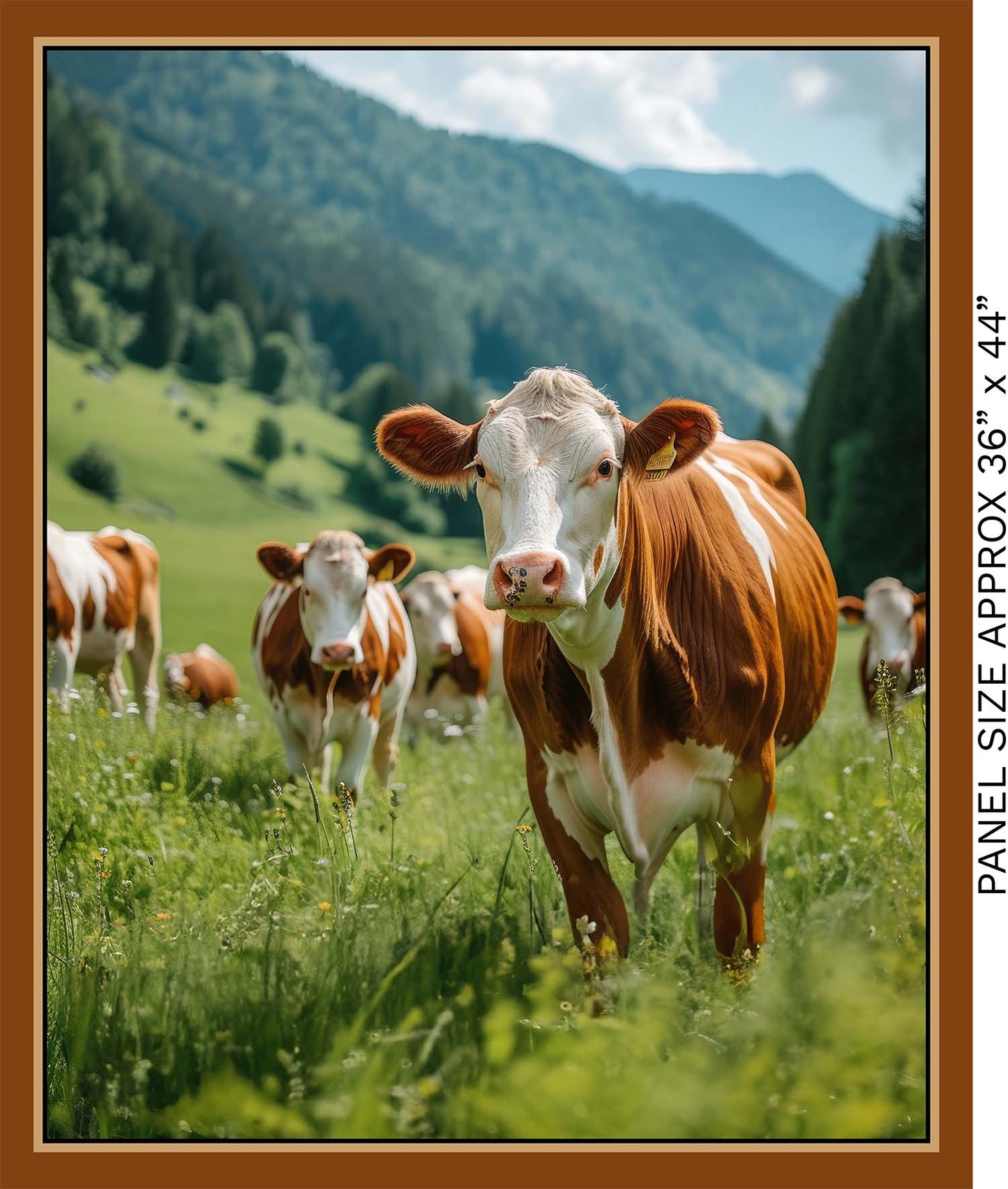 Cow Fabric Panel